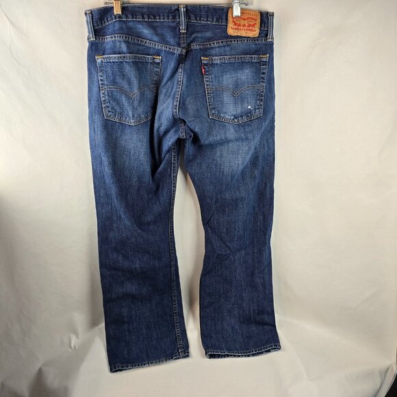 Levi's 514 Jeans Mens 36x30 Blue Denim Straight Fit Dark Wash Skater Normcore - Picture 5 of 11